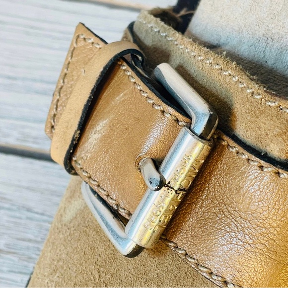 MICHAEL KORS Suede Clogs Wooden Size 8 Taupe - Picture 3 of 9